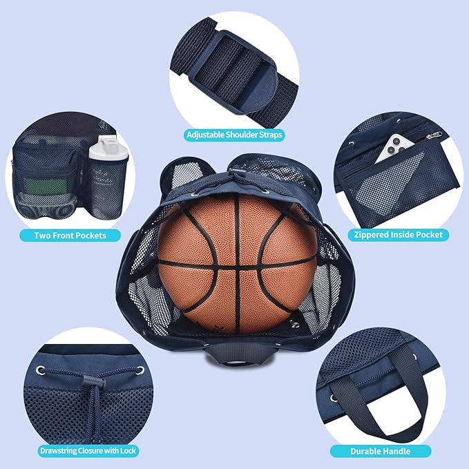 Mildbeer Large Drawstring Backpack for Men Women Athletic Gym Sports Workout Beach Swimming Commuting Travel
