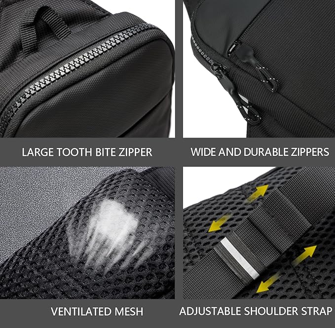 Mini Sling Bag for Men Women, Waterproof Utility Crossbody Backpack Chest Bag for Hiking Travel Sports Running