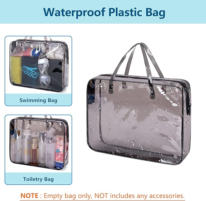 Fasrom Family Beach Tote Bag with Wet and Dry Separation Bundle with Drawstring Beach Bag Backpack with Waterproof Bag and Pocket