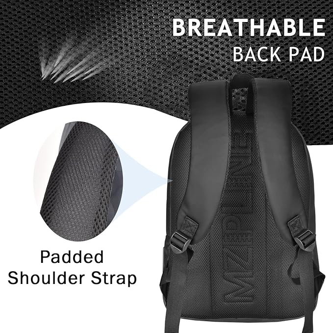 Small Backpack Bag-Water Resistant Daypack Travel bag with Activated Carbon Lined for Men & Women Travel (Black)