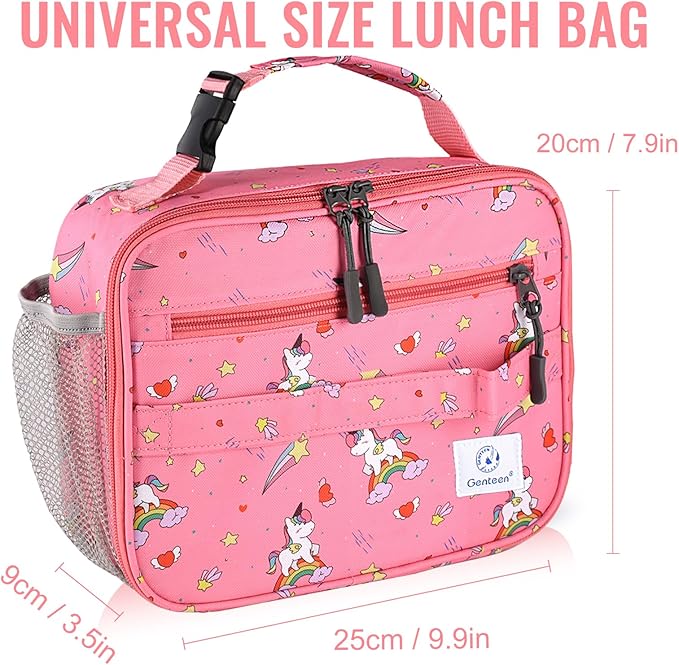 Genteen Lunch Box Kids, Prints Insulated Lunch Bag Kids Boys Girls,Soft Bag Mini Cooler Back to School Thermal Meal Tote Kit Lunch Box for School,Work,Outdoor - Star
