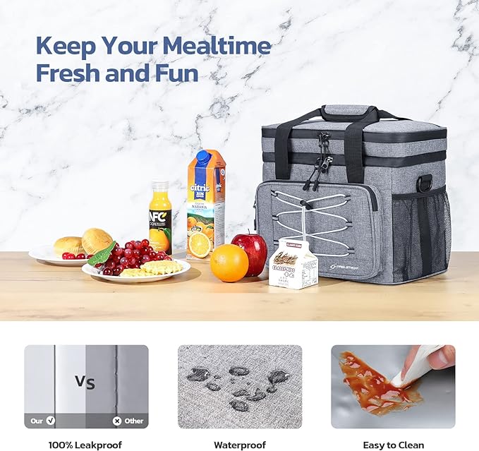 Maelstrom Collapsible Soft Cooler Bag, 24/30/60/75 Cans Beach Cooler, Ice Chest, Leakproof & Portable for Beach, Camping, Road Trips & Grocery Shopping