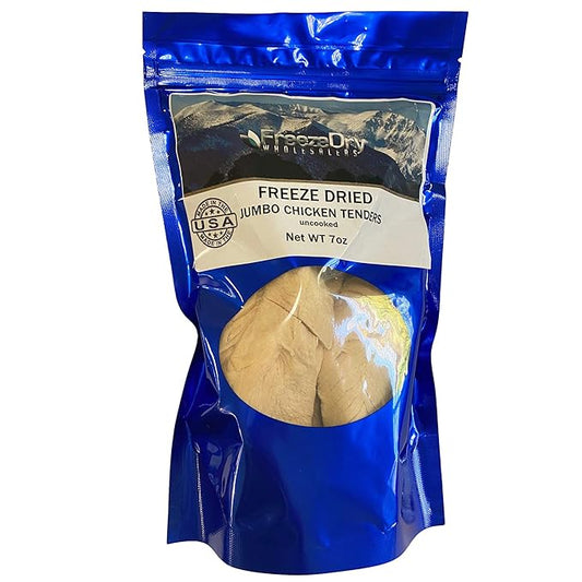 Freeze Dry Wholesalers Freeze Dried Chicken Tenders Uncooked - Family Size Backpacking & Camping Emergency Food