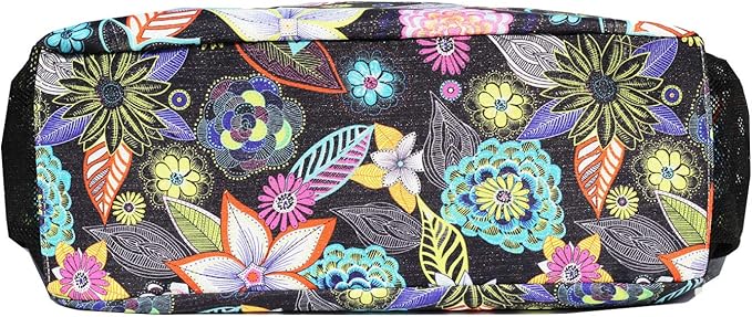 ESVAN Original Floral Water Resistant Large Tote Bag Shoulder Bag for Gym Beach Travel Daily Bags Upgraded