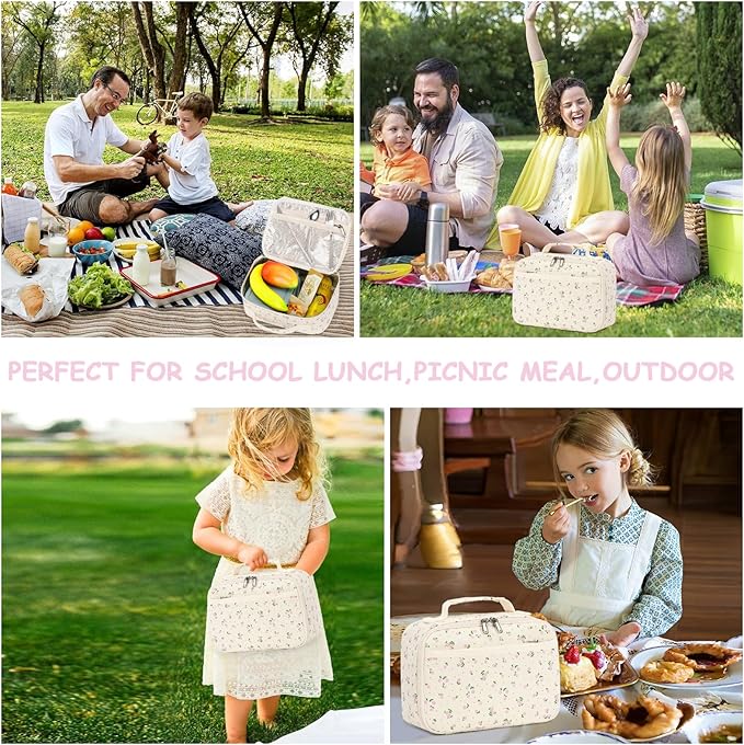 CAMTOP Lunch Box Kids Insulated Lunch Bag Small Cooler Thermal Meal Thermal lunchbox for Girls Boys School Picnics