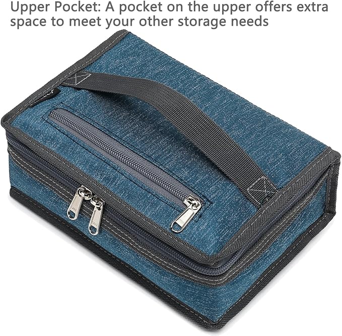 FlowFly Small Insulated Lunch box Portable Soft Bag Mini Cooler Thermal Meal Tote Kit with Handle for Work & School, Royal