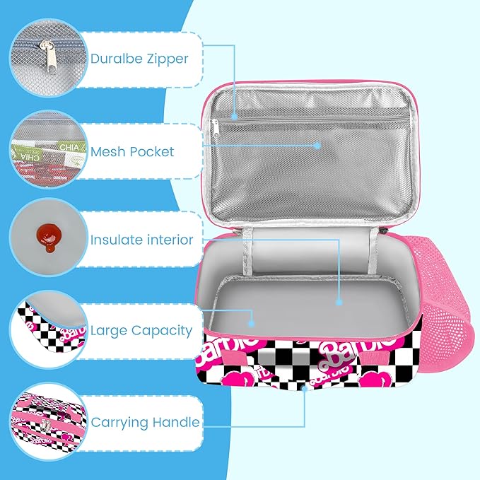 RLGPBON Kids Lunch Bag,Insulated Lunch Box for Girls Boys,Lunch Bag Toddler Teen,School Daycare Cute Travel bags