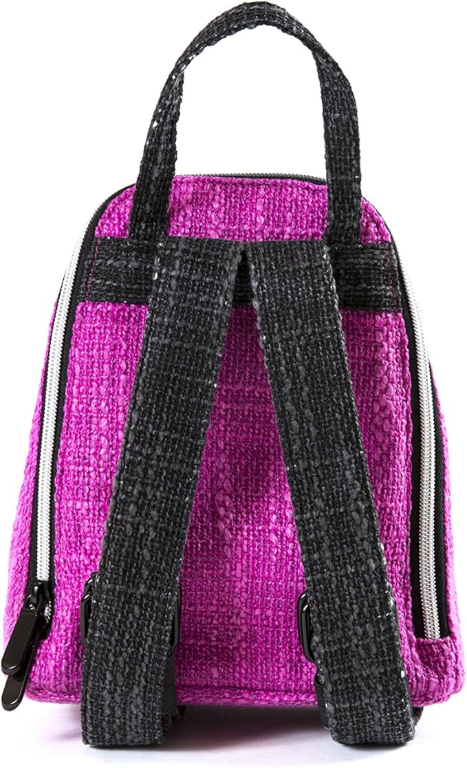 DIME BAGS - Club Kid Backpack - Stylish Mini Backpack with (Hemp Material, Magenta)