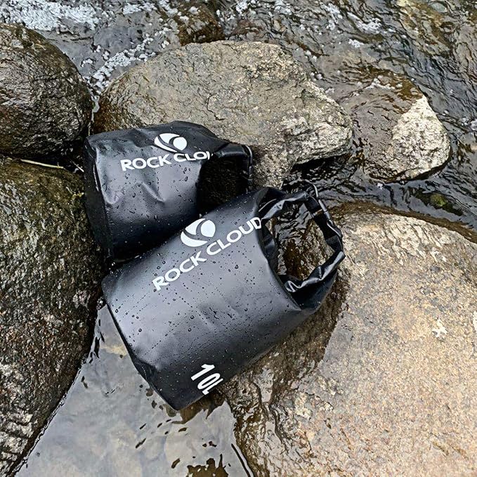 ROCK CLOUD Dry Bag Waterproof 10L Dry Sack for Kayaking Rafting Boating Beach Surfing Swimming Canoe Camping Hiking Fishing Ski, Yellow