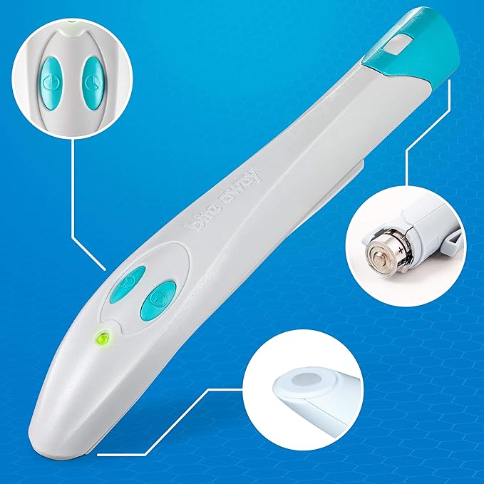 bite away - The Original Electronic Bug bite Treatment for Mosquito Bites, Made in Germany. Without Chemicals - Treatment by Heat, up to 300 Applications Possible with The First Set of Batteries