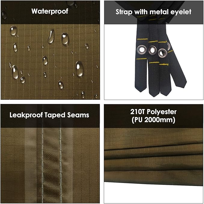 Gold Armour Tent Footprint, Camping Tarp Waterproof Ultralight - 84x60in | 84x84in | 84x96in | 82x106in | 120x108in | 120x120in | 120x144in Floor and Ground Tarps for Camping (OD Green 120x120in)