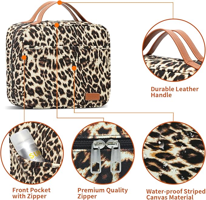 Hanging Travel Toiletry Bag,Large Capacity Cosmetic Travel Toiletry Organizer for Women with 4 Compartments & 1 Sturdy Hook,Perfect for Travel/Daily Use/Christmas