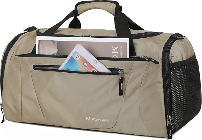 Gym Bag 40L Sports Travel Duffel Bag for Men and Women with Shoes Compartment