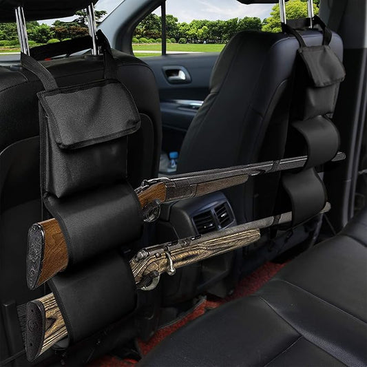 MYDAYS Seat Back Gun Rack, Gun Sling Bag, Camo Front Seat Gun Organizer Holder for Hunting Rifles/Shotguns