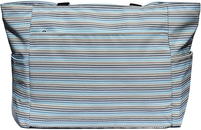 ESVAN Large Foldable Beach Bag for for Women with Dry Wet Compartment Waterproof Sandproof Travel Gym Picnic Handbag