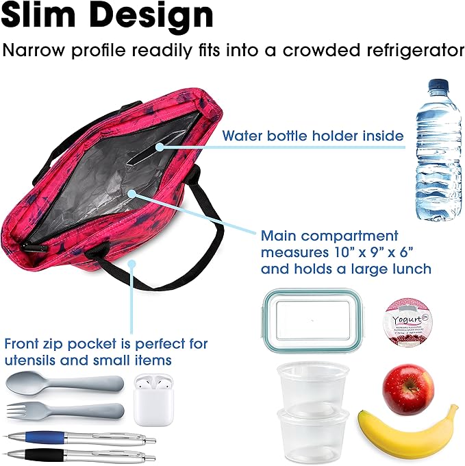 J World New York Lunch Tote Bag Insulated Lunch-Box for Women & Teen Girls, Bellis