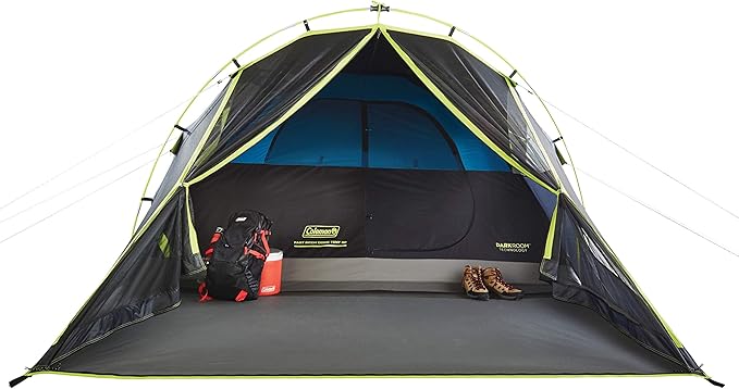 Coleman Carlsbad Dark Room Tent with Screened Porch, 4/6 Person Tent Blocks 90% of Sunlight to Keep Inside Cool, Weatherproof Shelter with Easy Setup, Made of PFAS-Free Materials