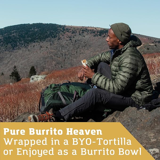 Packit Gourmet Big'un Burrito With Fajita Chicken| Premium Freeze Dried Backpacking & Camping Food | Large Portions | High Protein | Real Meat | Just Add Water Meal |All-Natural Ingredients | Made in USA |Freeze-Dried and Dehydrated Foods
