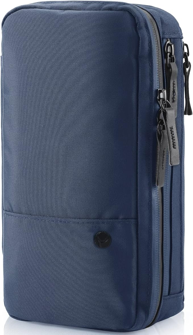 Purevave Compact Mens Toiletry Travel Bag Hanging, Mens Dopp Kit for Travel Waterproof, Wash Pouch Blue