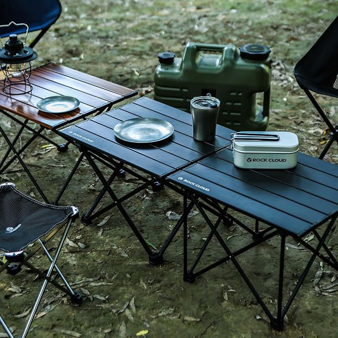 ROCK CLOUD Portable Camping Table Ultralight Aluminum Camp Table Folding Beach Table for Camping Hiking Backpacking Outdoor Picnic