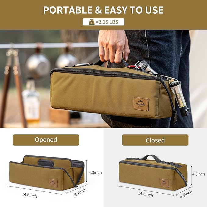 Naturehike Folding Tool Bag, Multifunctional Tool Storage Bag, Zippered Duffel Bag, Water Repellent Tool Origanizer