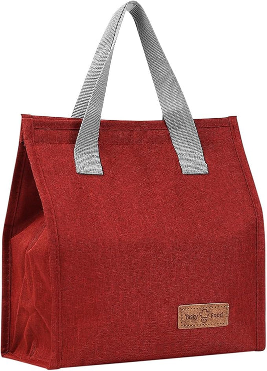 Red Insulated Lunch Bag, Portable and Durable, Suitable for Work, Travel, Picnics, Hiking, Mountain Climbing, Outings