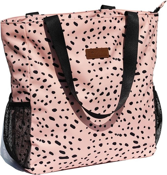 ESVAN Original Floral Water Resistant Large Tote Bag Shoulder Bag for Gym Beach Travel Daily Bags Upgraded