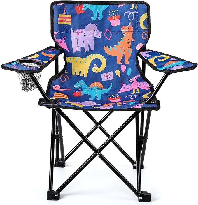 KABOER Kids Outdoor Folding Lawn and Camping Chair with Cup Holder and Carrying Bag, Children's Camping Chairs