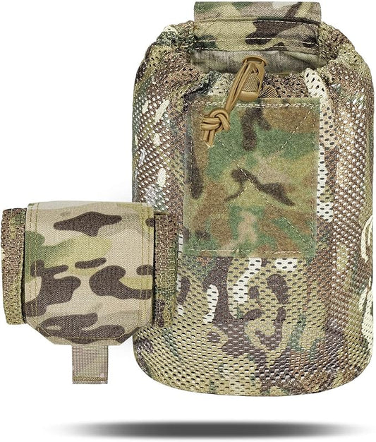 Dump Pouch Tactical Molle Mesh Pouches,Lightweight Range Compact Micro Drawstring Foraging Roll Up Foldable Recovery Ar Mag Tool Pack,EDC Drop Net Storage Belt Bag.…