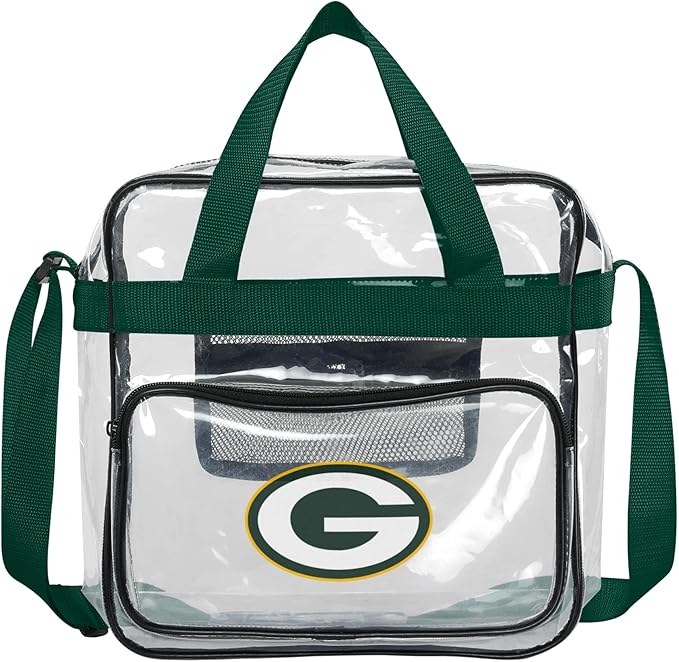 FOCO NFL Team Logo Clear See Through Stadium High End Messenger Bag