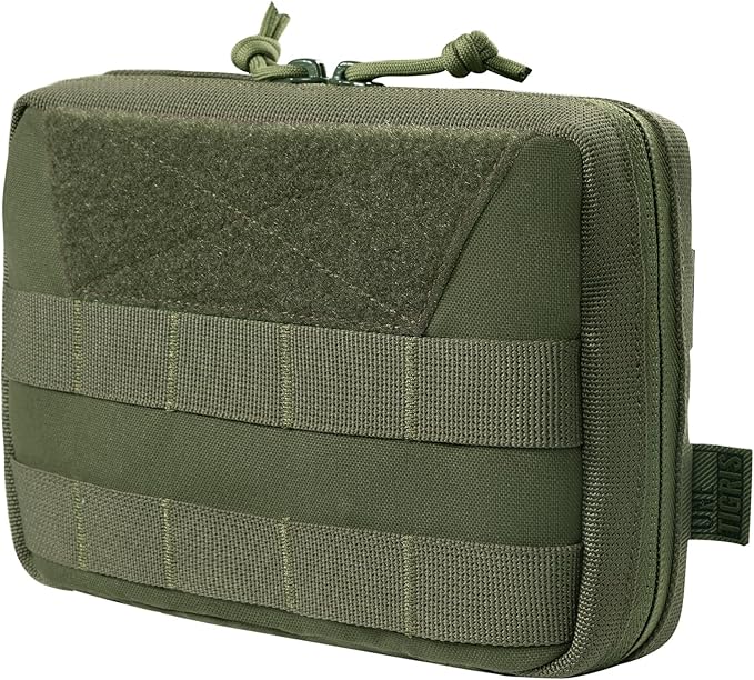OneTigris MOLLE Pouch, Tactical Admin Pouch Belt EDC Tool Organizer Zippered Utility Waist Pack 7.5"x5"x2"
