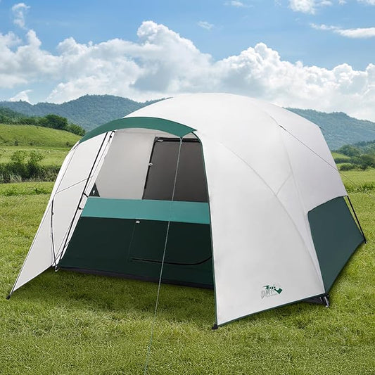 Tents for Camping 6/10 Person Camping Tent with Screen Porch, Weatherproof Large Cabin Tent with Rainfly and Carry Bag, Family Tent for Outdoor Camping and Backyard