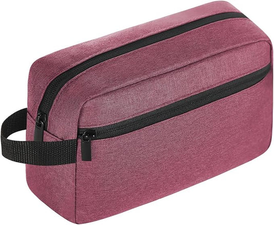 Travel Toiletry bag Toiletry bag for women men Hanging Cosmetic bag Travel accessories for Women Men (Purplish red)