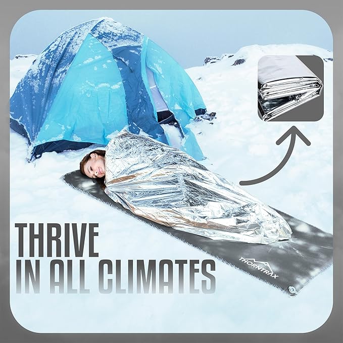 Throntrax Camping Sleeping Pad - Ultralight Camping Mat with Pillow Built-in - 3.1" Thick | Self-Inflating & Suitable for All Seasons - Compact Sleeping Pad for Camping - Grey