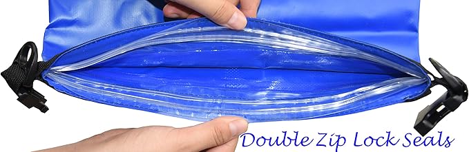 Waterproof Dry Bag - Lightweight Dry Sack with Seals and Waterproof Case - Float on Water - Keeps Gear Dry for Kayaking, Beach, Rafting, Boating, Hiking, Camping and Fishing