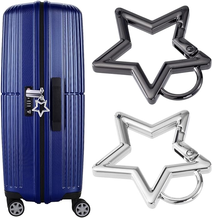 Star Carabiner, Zinc Alloy Heavy Duty Star Shaped Keychain Clip, Carabiner Clip for Camping, Hiking, Fishing