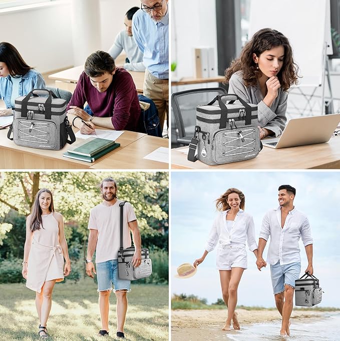 Maelstrom Collapsible Soft Cooler Bag, 24/30/60/75 Cans Beach Cooler, Ice Chest, Leakproof & Portable for Beach, Camping, Road Trips & Grocery Shopping