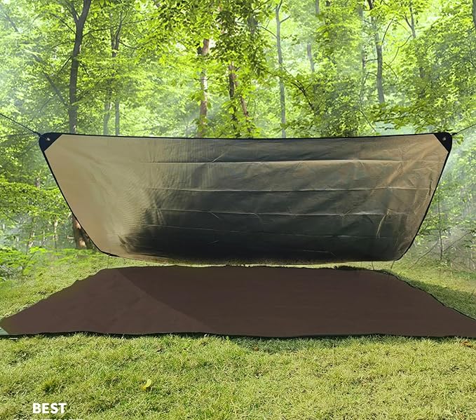 Heavy Duty Survival Blanket -Multifunctional Reflective Tarp Thermal Blanket - 60" x 83" Waterproof Sandproof for Camping Hiking Outdoors Multifunctional Emergency Blanket…