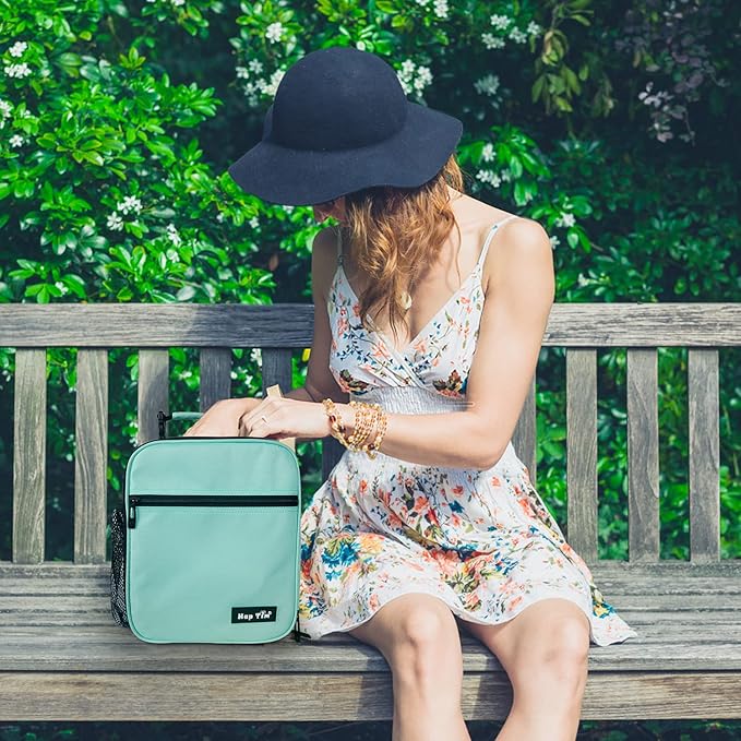 Hap Tim Insulated Lunch Box for Men, Reusable Lunch Bag for Women & Men, Adluts Lunchbox for Office Work, Portable Lunchbag, Mint Green（18654-MG）