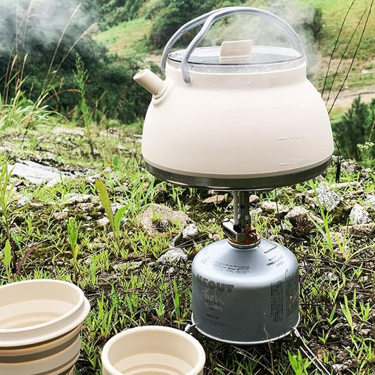Portable Collapsible Camping Kettle, Coffee Pot for Hiking, Travel and Outdoors, 1.5L