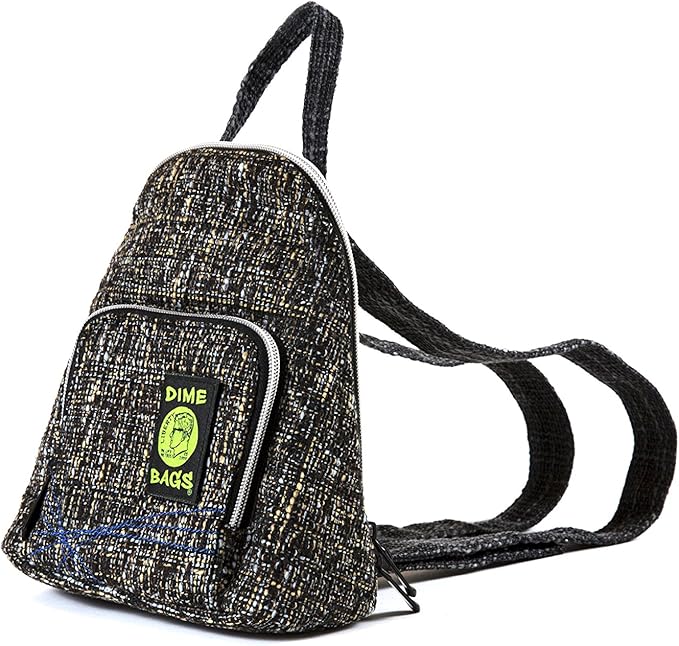 DIME BAGS - Club Kid Backpack - Stylish Mini Backpack with (Hemp Material, Concrete)