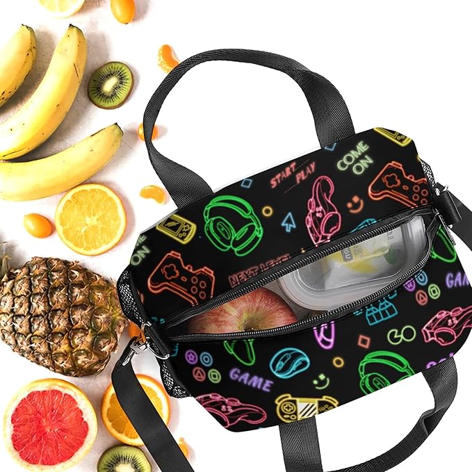 Lunch box Kids,Insulated Cat Lunch Bag Cute Small Pink Lunch Totebag Reusable Leakproof Corgi Lunch Bag With Shoulder Strap for Girls Boys Women School Work Picnic (robot)