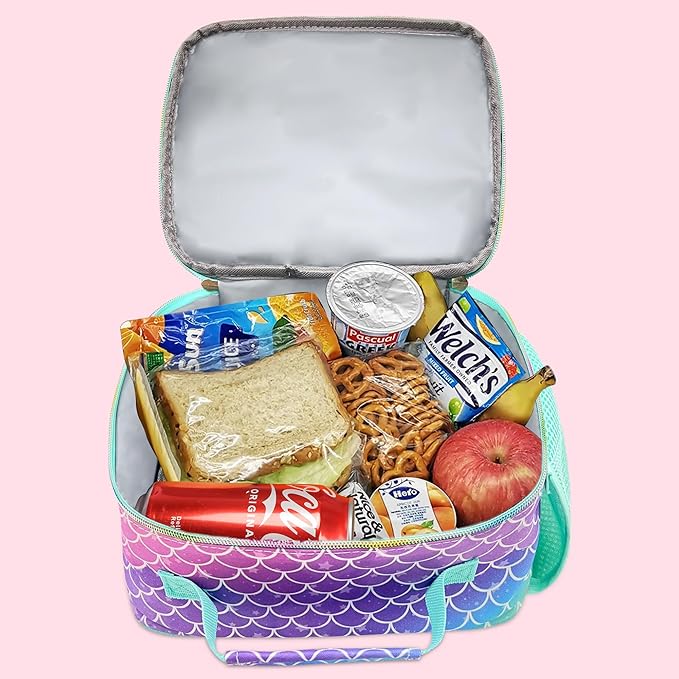 RLGPBON Kids Lunch Box,Insulated Lunch Bag for Girls,Lunch Bag Toddler Teen,School Daycare Cute Travel bags