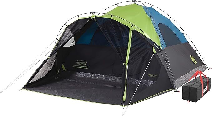 Coleman Carlsbad Dark Room Tent with Screened Porch, 4/6 Person Tent Blocks 90% of Sunlight to Keep Inside Cool, Weatherproof Shelter with Easy Setup, Made of PFAS-Free Materials
