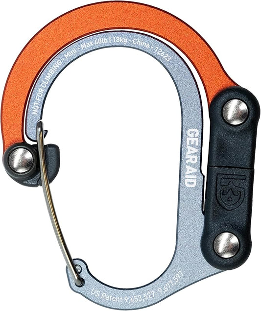GEAR AID HEROCLIP Carabiner Gear Clip and Hook (Mini) for Travel