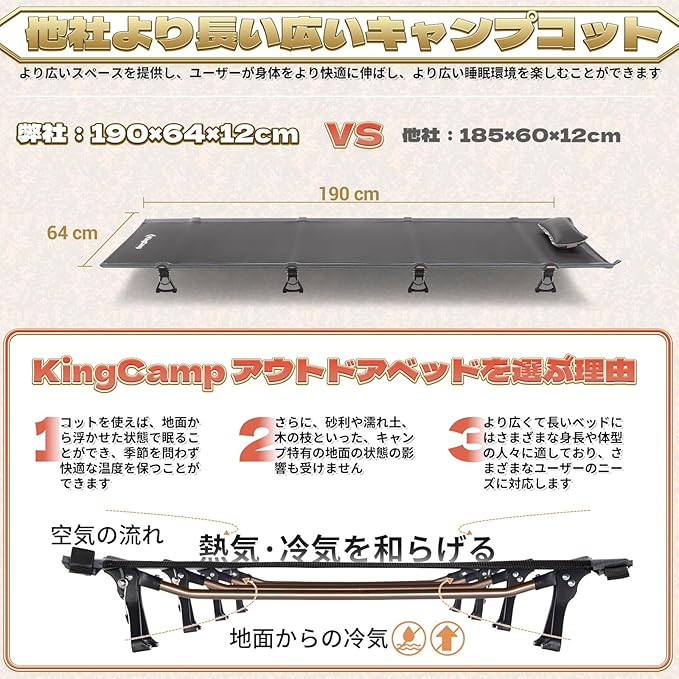 KingCamp KC3986_Gray_KC, One Size, Grey