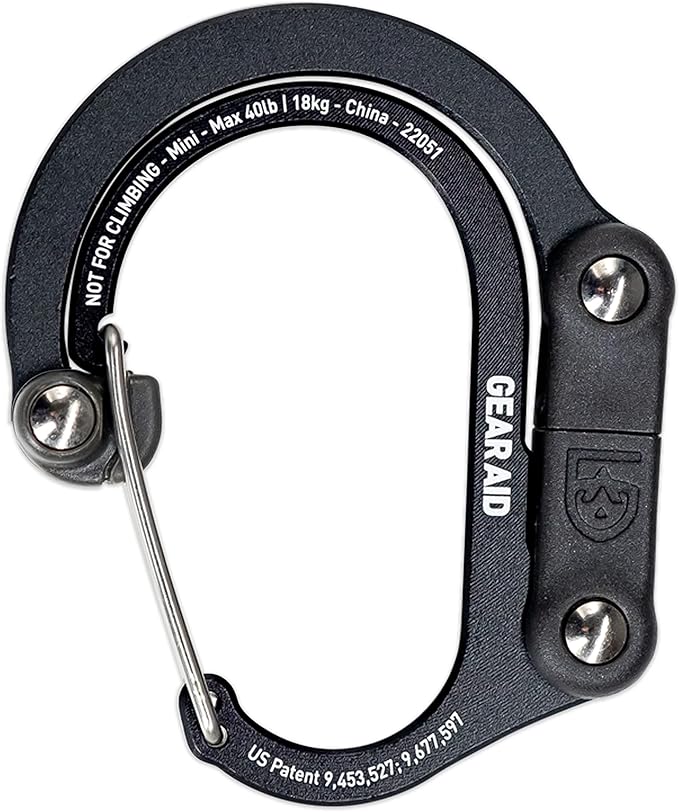 GEAR AID HEROCLIP Carabiner Gear Clip and Hook (Mini) for Travel