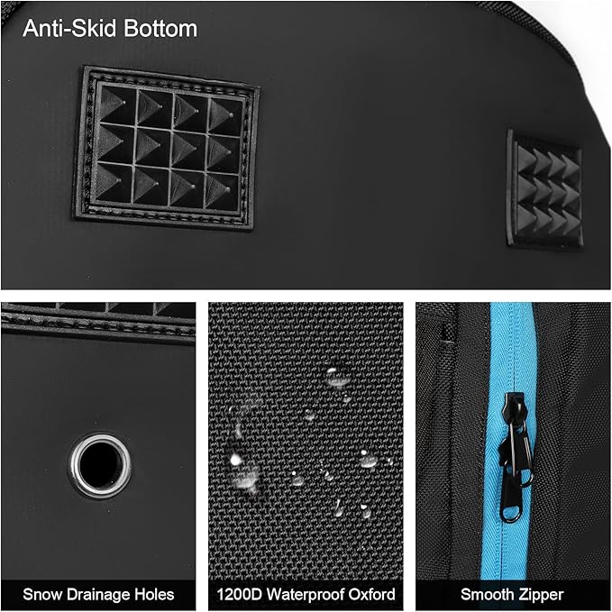 Geestock Ski Boot Bag, 50L Ski and Snowboard Boot Travel Backpack Waterproof Large Duffle Travel Bag for Ski Helmet, Skis, Snowboard & Accessories