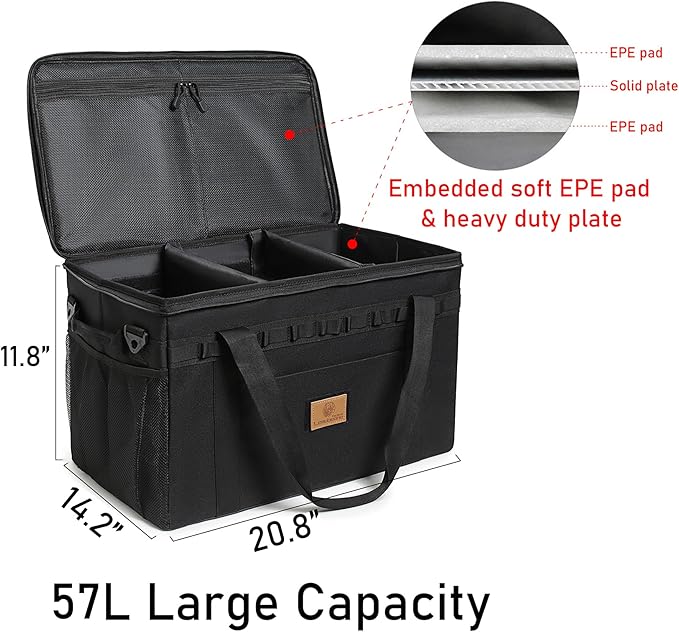 Tactical Camping Storage Bag Utility Tote Bag Camping Kitchen Organizer with Axe Holder & Shoulder Strap