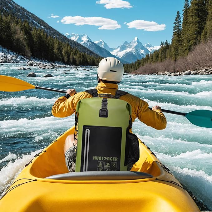 Waterproof Backpack 20L/30L/40L- Roll Top Closure Bag - Hiking Backpack - Lightweight Durable Floating Dry Bag with IPX8 Waterproof Phone Case